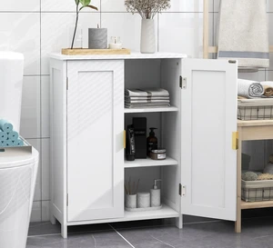 White Bathroom Storage Cabinet,Bathroom Cabinets Freestanding | With 2 Doors,Towel Cabinet For Bathrooms,Restroom Cabinets,Small Storage Cabinet For Office,Restaurant,Living Room White Bathroom Storage Cabinet,Bathroom Cabinets Freestanding | With 2 Doors,Towel Cabinet For Bathrooms,Restroom Cabinets,Small Storage Cabinet For Office,Restaurant,Living Room