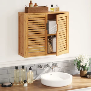 Wall Cabinet Bathroom Storage Cabinet Wall Mounted with Adjustable Shelves Inside, Double Door Medicine Cabinet, Utility Cabinet Organizer Over Toilet, Bamboo, 23.2''Lx8.1''Wx20.4''H Wall Cabinet Bathroom Storage Cabinet Wall Mounted with Adjustable Shelves Inside, Double Door Medicine Cabinet, Utility Cabinet Organizer Over Toilet, Bamboo, 23.2''Lx8.1''Wx20.4''H