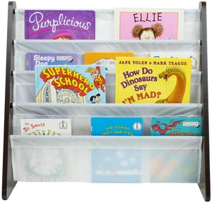 Kids Bookshelf, Montessori Front Facing Toddler Bookcase 4 Tier | Book display rack and reading nook organizer, nylon pockets show covers face out, compact for any playroom or bedroom space Kids Bookshelf, Montessori Front Facing Toddler Bookcase 4 Tier | Book display rack and reading nook organizer, nylon pockets show covers face out, compact for any playroom or bedroom space