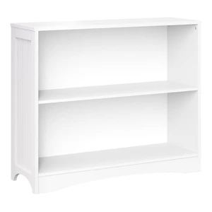 3 shelves Horizontal Bookcase, White | Classic Beadboard Side Panels, Playroom Book and Toy Organizer with 2 Open Shelves, Painted MDF 3 shelves Horizontal Bookcase, White | Classic Beadboard Side Panels, Playroom Book and Toy Organizer with 2 Open Shelves, Painted MDF