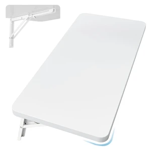 Upgrade Wall Mounted Folding Table 31.5L x 15.7W, White | Laundry Folding Table with Heavy Duty Metal Collapsible Shelf Brackets, Wall Mounted Desk Fold Down for Small Spaces Upgrade Wall Mounted Folding Table 31.5L x 15.7W, White | Laundry Folding Table with Heavy Duty Metal Collapsible Shelf Brackets, Wall Mounted Desk Fold Down for Small Spaces