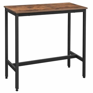 Bar Table, High Top Pub Table, Narrow Long, Metal Frame | Sturdy Kitchen Dining Table, High Top Pub Table, Modern Basic Design, 39.4 x 35.4 x 15.7 Inches, Rustic Brown ULBT10X Bar Table, High Top Pub Table, Narrow Long, Metal Frame | Sturdy Kitchen Dining Table, High Top Pub Table, Modern Basic Design, 39.4 x 35.4 x 15.7 Inches, Rustic Brown ULBT10X