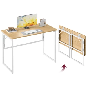 Folding Desk, Small Computer Desk, Foldable Table 39.4 Inch | One-Piece Desktop,Folding Table for Bedroom, Balcony, Camping, Easy Assembly, Straw Yellow, ULWD152YD01 Folding Desk, Small Computer Desk, Foldable Table 39.4 Inch | One-Piece Desktop,Folding Table for Bedroom, Balcony, Camping, Easy Assembly, Straw Yellow, ULWD152YD01