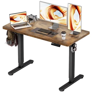 Standing Desk Electric Adjustable Computer Desk-Stand up Desk Office Gaming Home Office Memory Desks 48x24 inches Black Frame/Rustic Brown Top Standing Desk Electric Adjustable Computer Desk-Stand up Desk Office Gaming Home Office Memory Desks 48x24 inches Black Frame/Rustic Brown Top