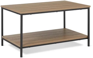 Rectangular Coffee Table with Bottom Shelf, Living Room Center Table, Wooden, 19.9" D x 31.5" W x 16.5" H Rectangular Coffee Table with Bottom Shelf, Living Room Center Table, Wooden, 19.9" D x 31.5" W x 16.5" H