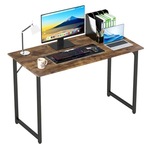 47 Inch Computer Desk | Brown | Sturdy Office Desk | Metal Frame, Adjustable Feet | Water-Resistant, Scratchproof Surface | Writing Table for Home Office or Study | Pack of 1 47 Inch Computer Desk | Brown | Sturdy Office Desk | Metal Frame, Adjustable Feet | Water-Resistant, Scratchproof Surface | Writing Table for Home Office or Study | Pack of 1