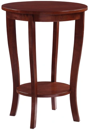 American Heritage Accent End Table, Mahogany | Side Table with Shelf for Living Room Sofa or Bedroom Nightstand Accent, Convenient Storage and Organization American Heritage Accent End Table, Mahogany | Side Table with Shelf for Living Room Sofa or Bedroom Nightstand Accent, Convenient Storage and Organization
