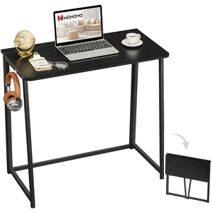 Folding Desk, 31.5" Foldable Computer Table for Small Spaces, Black | Easy Assembly and Fold, Sturdy Home office desks for Study Bedroom Dorm Space Saving Writing Work Apartment Folding Desk, 31.5" Foldable Computer Table for Small Spaces, Black | Easy Assembly and Fold, Sturdy Home office desks for Study Bedroom Dorm Space Saving Writing Work Apartment