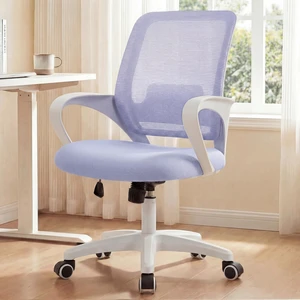 Home Office Desk Chair Ergonomic Mesh with Lumbar Support, Purple | Comfortable Mesh Support, Adjustable Height, 360° Swivel and Smooth Casters Designed for Long Hours of Work or Study Home Office Desk Chair Ergonomic Mesh with Lumbar Support, Purple | Comfortable Mesh Support, Adjustable Height, 360° Swivel and Smooth Casters Designed for Long Hours of Work or Study