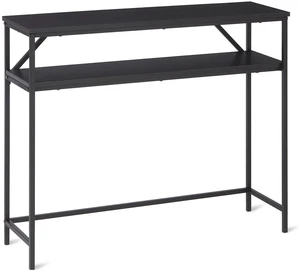 Rectangular Console Table with Storage Shelf, Steel Frame, 39x31x11.8 in, Black Rectangular Console Table with Storage Shelf, Steel Frame, 39x31x11.8 in, Black