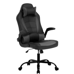 Ergonomic Gaming Chair for Adults, Office Desk Chair, Blue | High back PU leather gaming chair with lumbar support, adjustable headrest, flip-up arms, rocking tilt and 250 lb capacity Ergonomic Gaming Chair for Adults, Office Desk Chair, Blue | High back PU leather gaming chair with lumbar support, adjustable headrest, flip-up arms, rocking tilt and 250 lb capacity