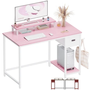 39 Inch Small Computer Desk with Monitor Stand and Drawer for Gaming | Small Gaming Desk, for Bedroom Small Spaces, Home Office, Dorm and Apartment, for Writing, Study and Working 39 Inch Small Computer Desk with Monitor Stand and Drawer for Gaming | Small Gaming Desk, for Bedroom Small Spaces, Home Office, Dorm and Apartment, for Writing, Study and Working