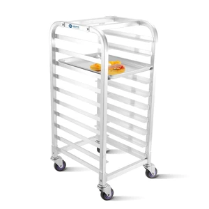 10-Tier Sheet Pan Rack, NSF Aluminum Bun Pan Rack | Bakery speed Rack for Home Commercial Kitchen Bakery Cooling, 4 Wheels 10-Tier Sheet Pan Rack, NSF Aluminum Bun Pan Rack | Bakery speed Rack for Home Commercial Kitchen Bakery Cooling, 4 Wheels