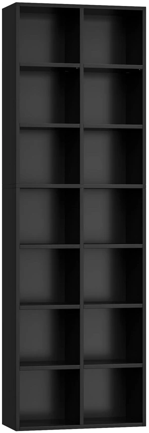 Black Bookshelf 7-Tier Narrow Bookshelf Tall DVD CD Media Shelf | 71'' Skinny Bookshelf Tall Bookcase with Cube Storage, Narrow Bookshelf DVD/CD Media Shelf Tower, Space Saving Display Shelf Black Bookshelf 7-Tier Narrow Bookshelf Tall DVD CD Media Shelf | 71'' Skinny Bookshelf Tall Bookcase with Cube Storage, Narrow Bookshelf DVD/CD Media Shelf Tower, Space Saving Display Shelf