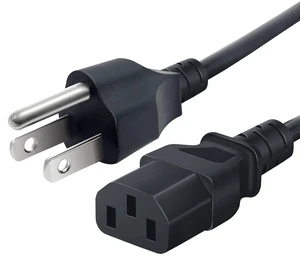 LORDTRONICS 3 Prong AC Power Cord 3FT | NEMA 5-15P to IEC C13, 125V 10A 18AWG | for PC, Monitor, Printer & TV | Black LORDTRONICS 3 Prong AC Power Cord 3FT | NEMA 5-15P to IEC C13, 125V 10A 18AWG | for PC, Monitor, Printer & TV | Black