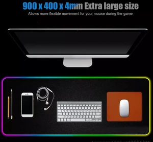 LORDTRONICS RGB LED Gaming Mouse Pad 350 x 250 mm | 7 Lighting Modes, USB Powered, Non-Slip Rubber Base | Keyboard Mouse Desk Mat | Black LORDTRONICS RGB LED Gaming Mouse Pad 350 x 250 mm | 7 Lighting Modes, USB Powered, Non-Slip Rubber Base | Keyboard Mouse Desk Mat | Black