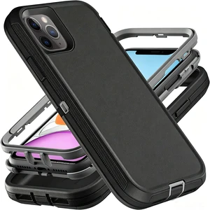 for iPhone 11 Pro Max Case Shockproof Dropproof Dust-Proof 3-Layer Durable Phone Case Heavy Duty Protection Phone Case Cover for Apple iPhone 11 Pro Max 6.5 Black and Grey for iPhone 11 Pro Max Case Shockproof Dropproof Dust-Proof 3-Layer Durable Phone Case Heavy Duty Protection Phone Case Cover for Apple iPhone 11 Pro Max 6.5 Black and Grey