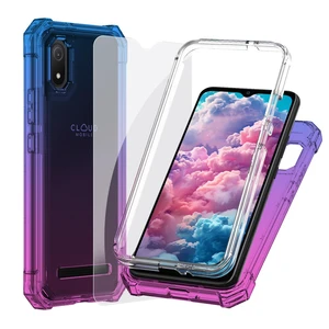 for Cloud Mobile Stratus C8 Phone Case, Screen Protector-Blue Pink | Heavy Duty Dual Layer Shockproof TPU Bumper, Reinforced Corners. Hard Back Soft Edge. Rugged PC Shell, Drop Protection Cover for Cloud Mobile Stratus C8 Phone Case, Screen Protector-Blue Pink | Heavy Duty Dual Layer Shockproof TPU Bumper, Reinforced Corners. Hard Back Soft Edge. Rugged PC Shell, Drop Protection Cover