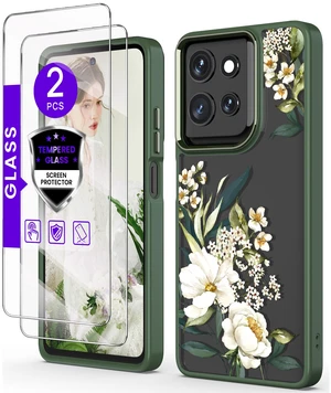 Clear Flower Case for Motorola Moto G 5G 2025/2026-Gardenia | Girl Women Slim Soft TPU + Hard PC Military Grade Protective Cover With Tempered Glass Screen Protector for G Play 2026 Clear Flower Case for Motorola Moto G 5G 2025/2026-Gardenia | Girl Women Slim Soft TPU + Hard PC Military Grade Protective Cover With Tempered Glass Screen Protector for G Play 2026