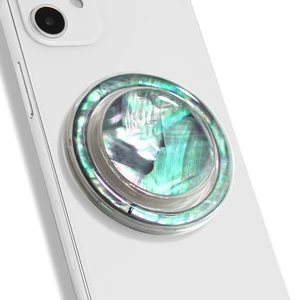 Magnetic Phone Grip for MagSafe, Genuine Natural Crystal & Seashell Stone, Swappable Top, Strong Magnet Holder & Kickstand for iPhone 15 14 13 12 Pro Max Plus & MagSafe Cases (Blue Green) Magnetic Phone Grip for MagSafe, Genuine Natural Crystal & Seashell Stone, Swappable Top, Strong Magnet Holder & Kickstand for iPhone 15 14 13 12 Pro Max Plus & MagSafe Cases (Blue Green)