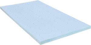 Flash Furniture Capri Comfortable Sleep 2" Hypoallergenic Cool Gel Memory Foam Mattress Topper, Blue - Twin