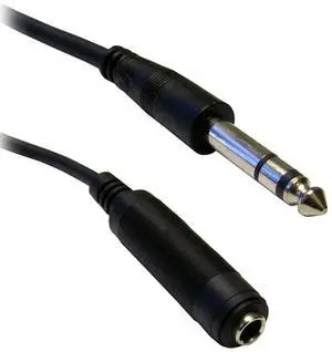 Offex 1/4 inch Stereo Extension Cable, TRS, Balanced, 1/4 inch Male to 1/4 inch Female, 6 foot