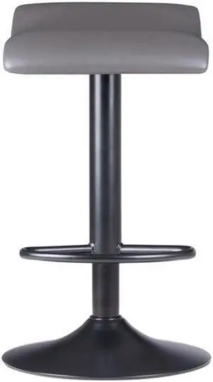 Winsome Tarah 2 Piece Set Air Lift Adjustable Stool, Black/Gray