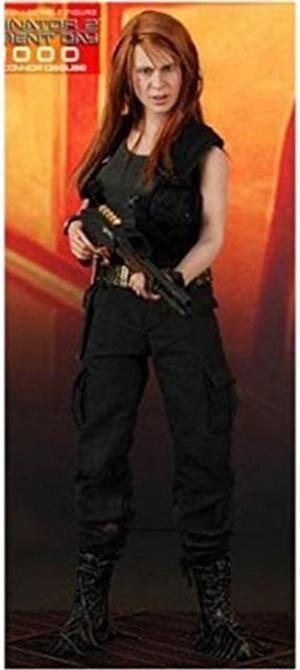 hot toys terminator 2 judgement day movie masterpiece 1/6 scale collectible figure t1000 as sarah connor