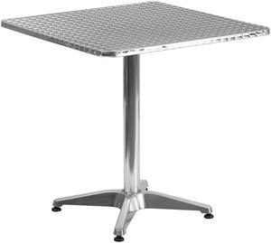 27.5'' Square Aluminum Indoor-Outdoor Table with Base