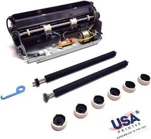 USA Printer 56P1409-USA (39V2640) Maintenance Kit for Lexmark T630 T632 X630 X632 | Dell M5200n W5300n | IBM Infoprint 1332 1352 with 56P2542 Fuser, Transfer/Charge Roller & 3 Sets of Rollers (110V)
