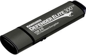Kanguru Defender Elite300 8GB FIPS 140-2 Certified, SuperSpeed USB 3.0 Flash Drive 256bit AES Encryption Model KDFE300-8G-PRO