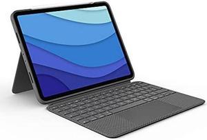 Logitech Combo Touch iPad Pro 11inch 1st 2nd 3rd 4th gen  2018 2020 2021 2022 Keyboard Case  Detachable Backlit Keyboard ClickAnywhere Trackpad  Oxford Gray USA Layout