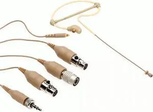 Samson SE10x Omni Earset Mic w/ 4x Adapter Cable, 3mm Capsule, Single Ear, Beige