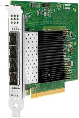 HPE Intel E810-XXVDA4 Ethernet 10/25GB 4-Port SFP28 Adapter For HPE (P08458-B21) - PCI Express 4.0 x16 - 3.13 GB/s Data Transfer Rate - 4 Port(s) - Optical Fiber - 25GBase-X - SFP28 - Plug-in Card
