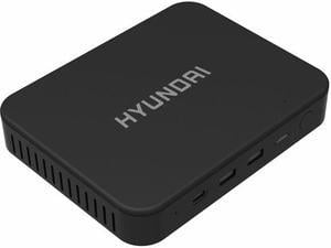 Hyundai Mini PC, Windows 10 Pro, Intel N4020, 4GB RAM, 128GB Storage, Supports 2.5" SATA & M.2 SSD Slot, USB-C, Dual Monitor Support, 4K UHD, Fanless, Vesa Mount Included, AC WiFi - Hyundai M