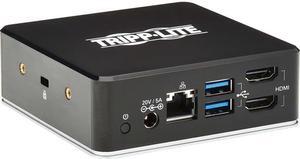 Tripp Lite USB-C Dock, Dual Display - Dual HDMI, USB 3.2 Gen 1, USB-A Hub, GbE, 3.5 mm, 85W PD Charging, EU/UK Power Adapters Docking Station - for Notebook/Tablet/Smartphone/Monitor - 85 W - USB Type