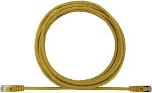 Tripp Lite Cat6a 10G Snagless Shielded Slim STP Ethernet Cable (RJ45 M/M), PoE, Yellow, 10 ft. (3.1 m) - 10 ft Category 6a Network Cable for Network Device, Server, Switch, Router, Hub, Printer, Compu