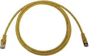 Tripp Lite Cat6a 10G Snagless Shielded Slim STP Ethernet Cable (RJ45 M/M), PoE, Yellow, 5 ft. (1.5 m) - 5 ft Category 6a Network Cable for Network Device, Server, Switch, Router, Hub, Printer, Compute