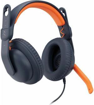 Logitech Zone Learn Headset - Stereo - Mini-phone (3.5mm) - Wired - On-ear - Binaural - Circumaural - 4.30 ft Cable - Noise Canceling - Classic Blue
