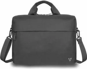 V7 Eco-Friendly CTP16-ECO2 Carrying Case (Briefcase) for 15.6" to 16" Notebook - Black - V7 RPET Eco-Friendly Recycled material Business Briefcase Topload for 15.6" Notebook Laptop Case