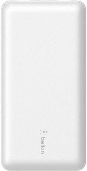 Belkin 15W 3-port USB Power Bank - 20K mAh - 2xUSB-A (12W), 1xUSB-C (15W) - Portable Charger - w/ USB-A to USB-C Cable - White - For iPhone, Smartphone, AirPod, AirPods Pro - 20000 mAh - 3 x USB - Whi