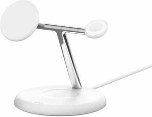 Belkin BoostCharge Pro Cradle - Wireless - iPhone, Apple Watch, AirPods - 3 Slot - Qi2 - Charging Capability - White