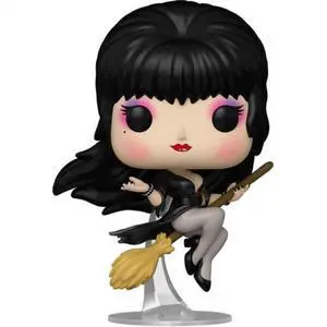 Funko POP! Icons: Elvira, Mistress of the Dark: Elvira with Broom - 86440 Funko POP! Icons: Elvira, Mistress of the Dark: Elvira with Broom - 86440