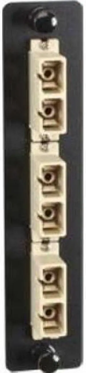 FIBER ADAPTER PANEL - LOW-DENSITY, MULTIMODE, CERAMIC SLEEVE, (3) SC DUPLEX, BEI