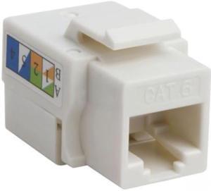 4Xem Cat6 Rj45 Keystone Jack Utp 110-Type (White)
