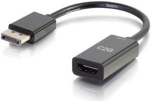 C2G 8in DisplayPort to HDMI Adapter - 4K - Passive - Black