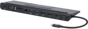 Manhattan Usb-C 11-In-1 Triple-Monitor Docking Station With Mst