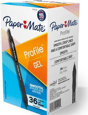 Paper Mate Retractable Gel Pen Fine 0.5 mm BLK Ink 2095452