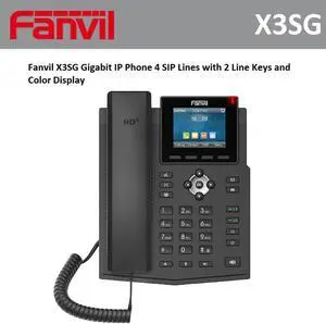 Fanvil X3SG Gigabit IP Phone 4 SIP Lines with 2 Line Keys and Color Display