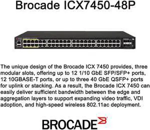 Brocade ICX7450-48P Managed Switch